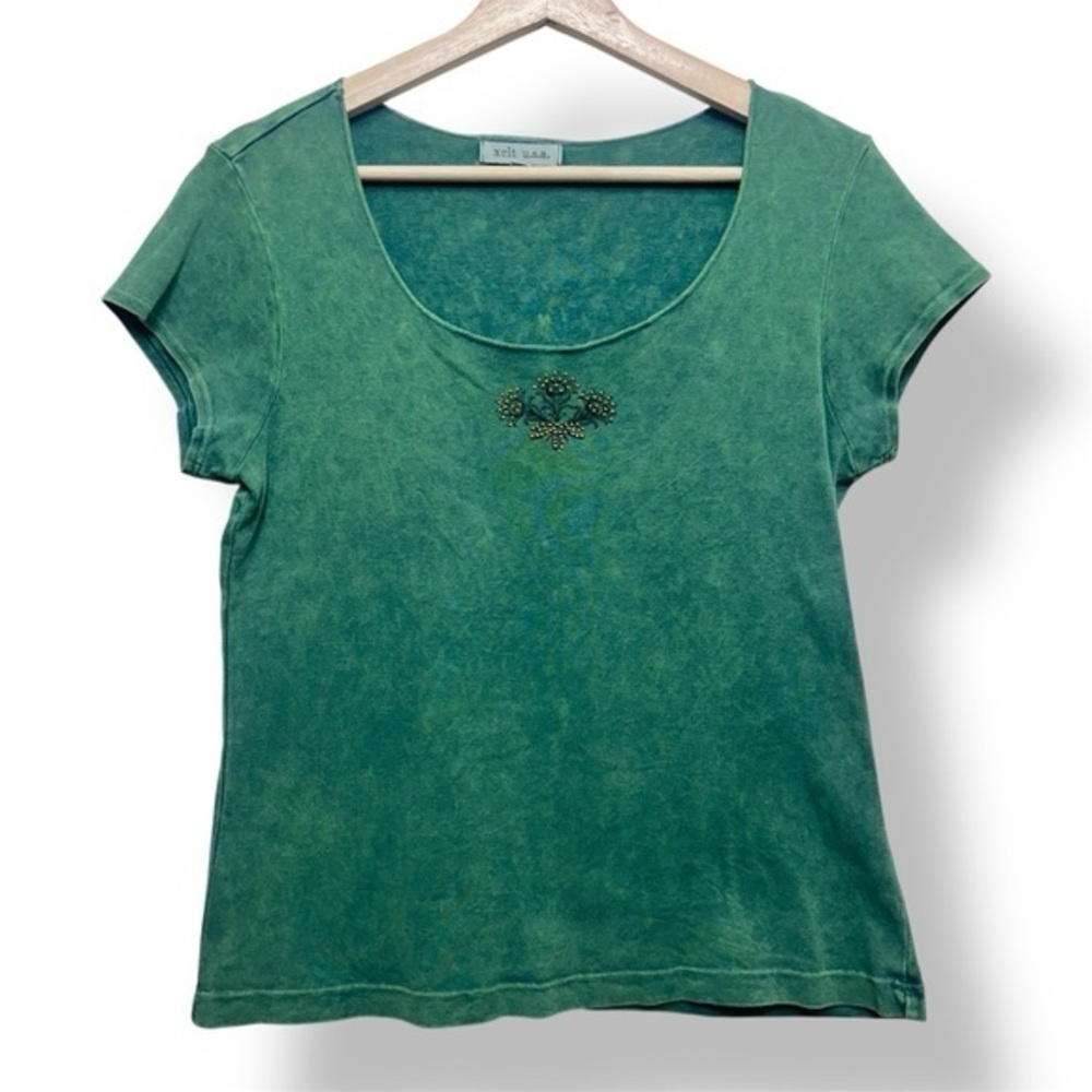 Vintage Y2K Cotton Baby Tee by Xcit USA Large